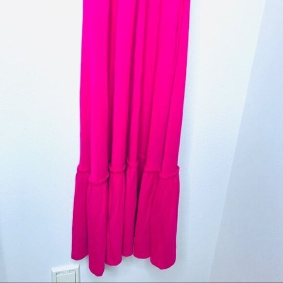 𝅺rachel Zoe Blousen Halter Pink Fuchsia Midi Dress - Picture 3 of 11